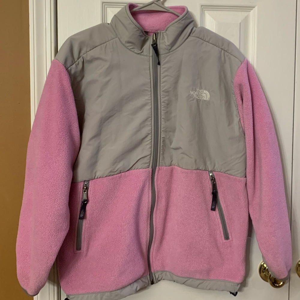 North Face Pink Gray Jacket Youth XL - Picture 1 of 3